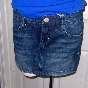 American Eagle Outfitters Blue Denim Mini Skirt Casual Y2K sz 4